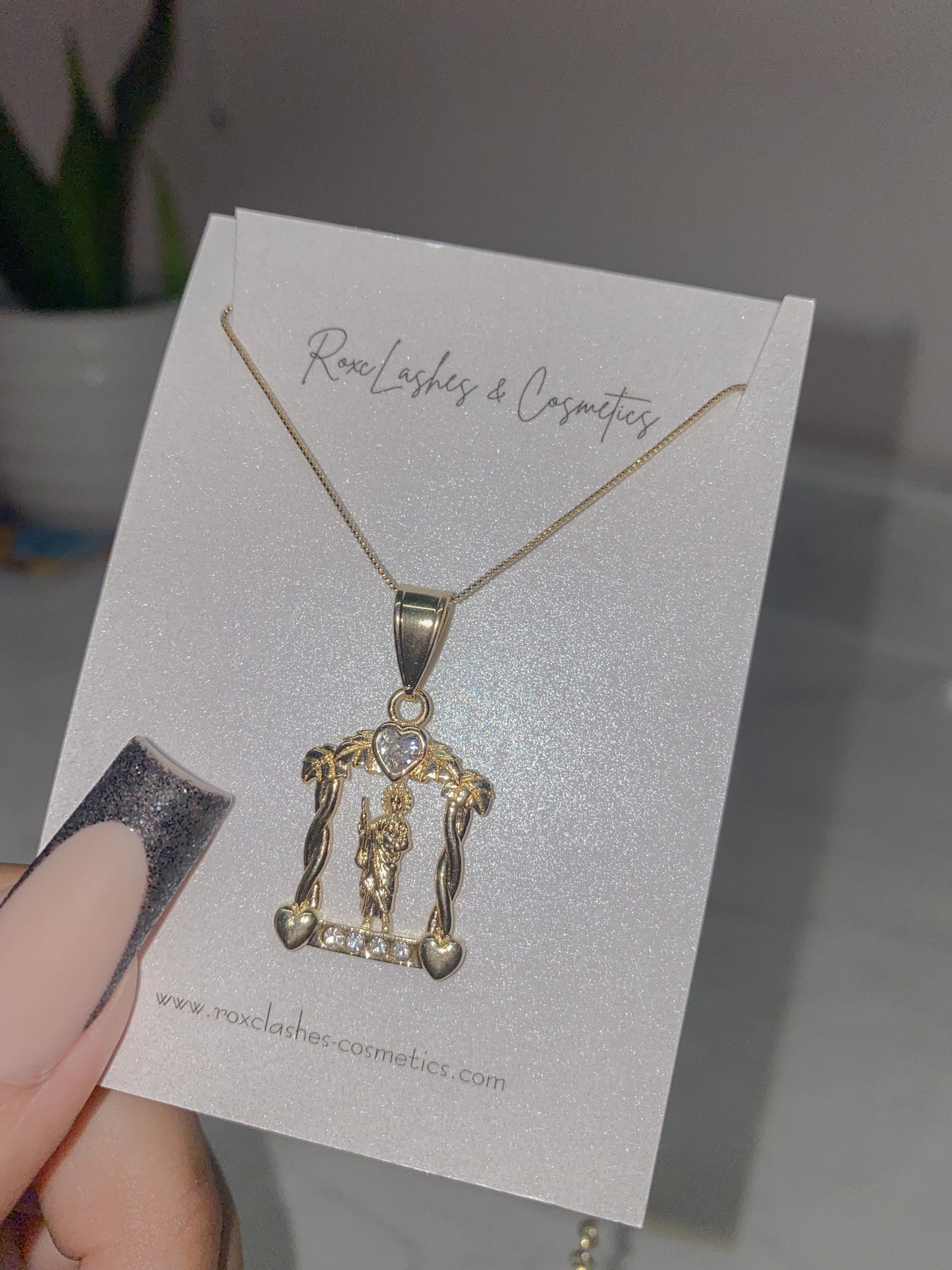 San Judas CZ Necklace