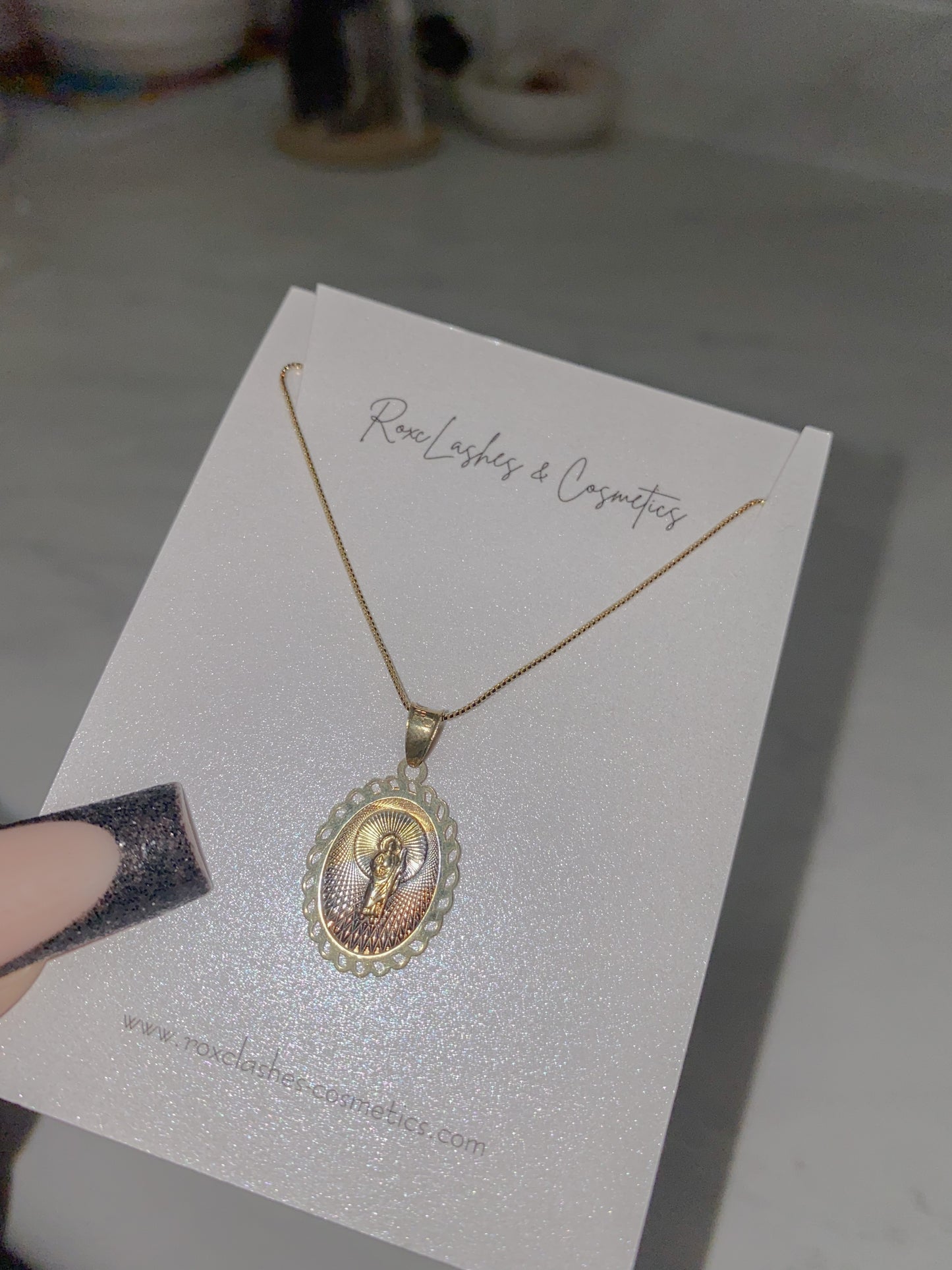 Tri Color San Judas Necklace