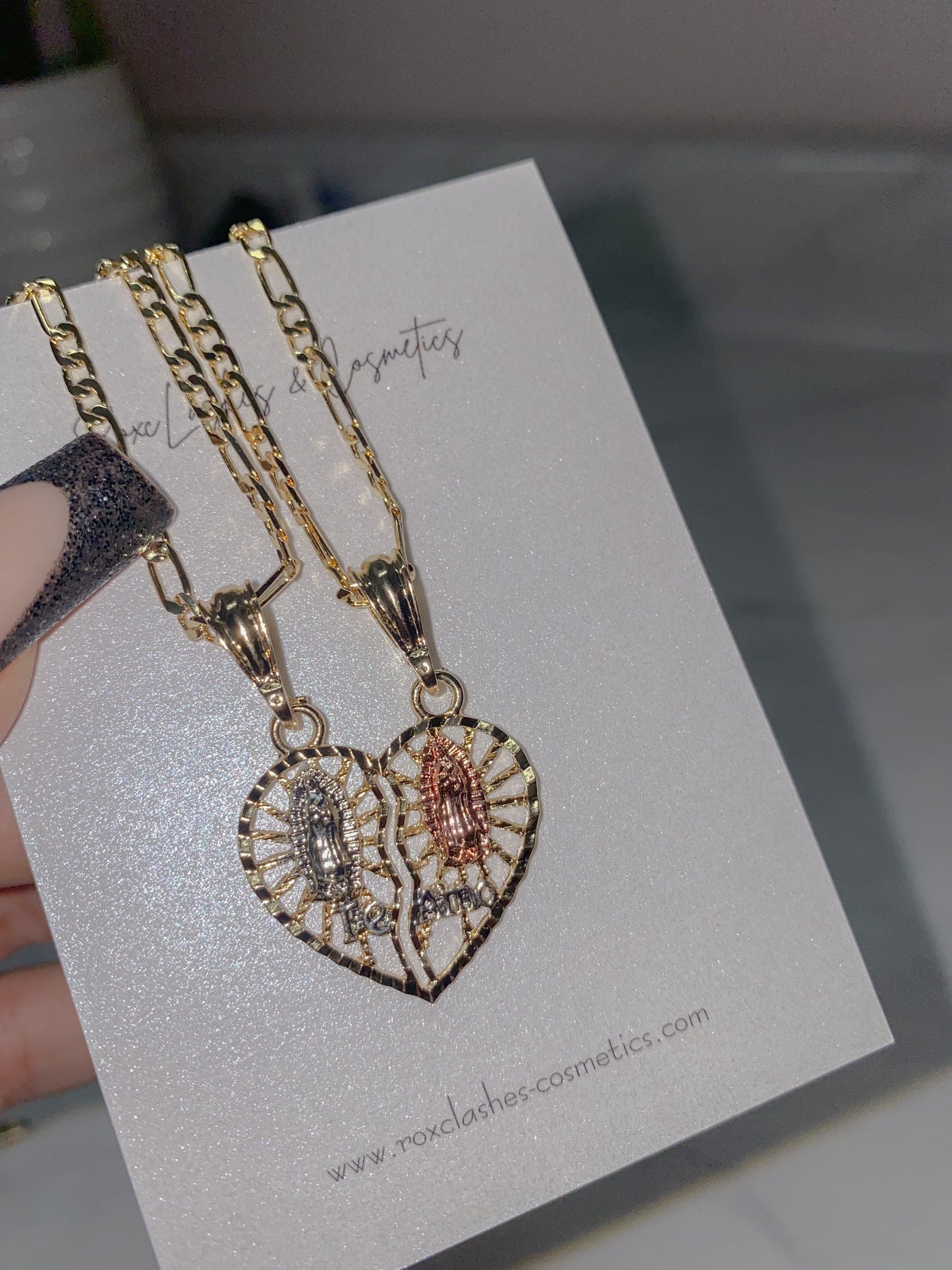 "Te Amo" Broken Heart Necklace